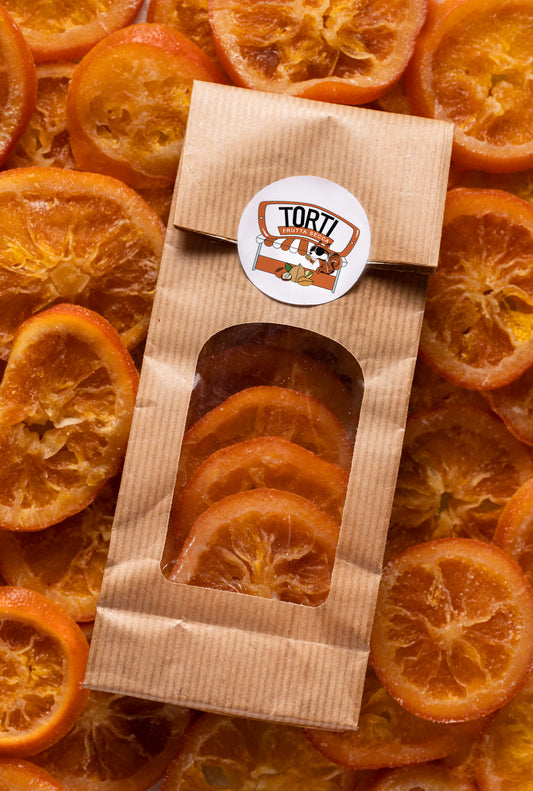 Arancia a fette disidratata