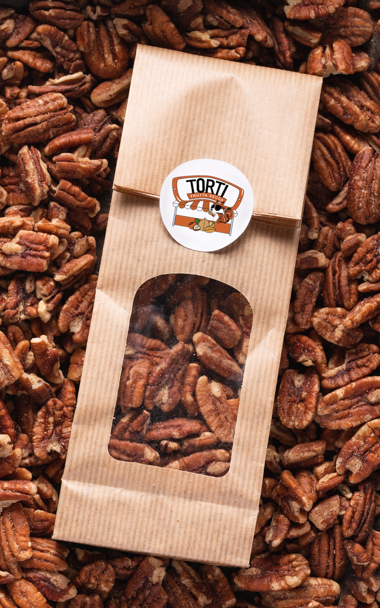 Noci Pecan tostate e salate